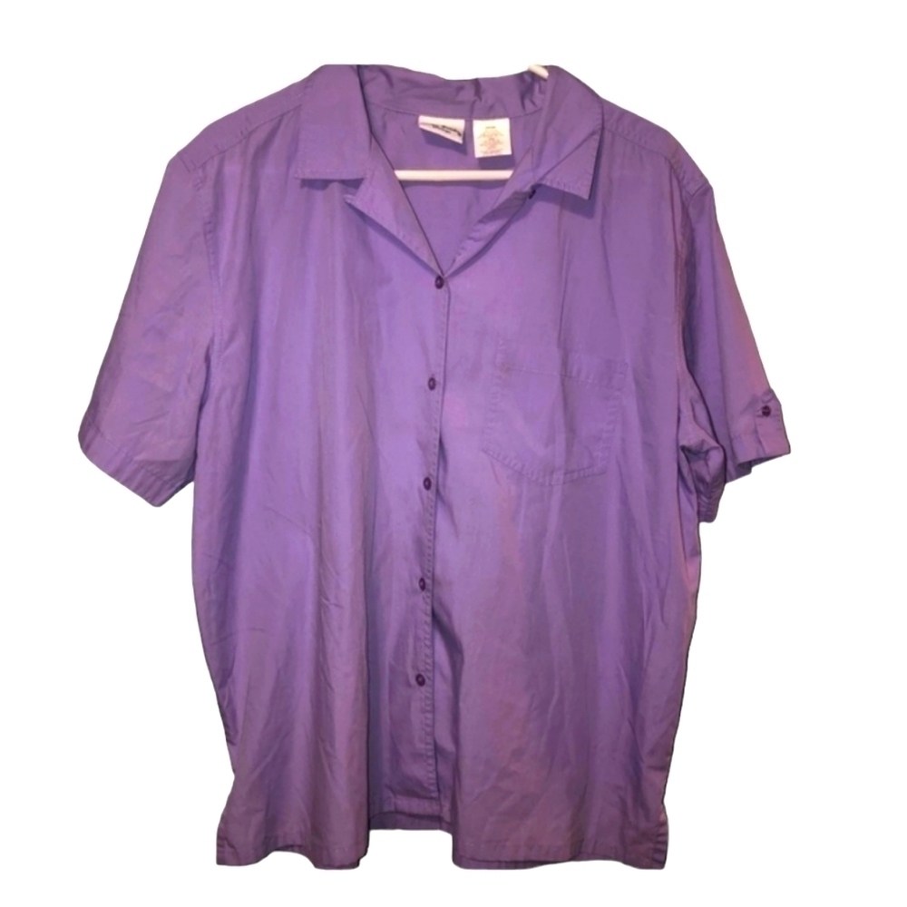 Bobbie Brooks size 18/20W purple button down shirt